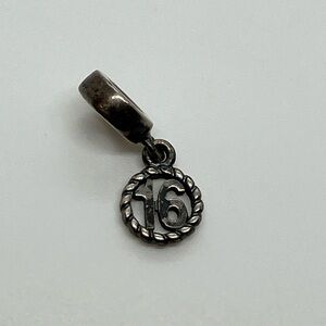 Pandora 925 Sterling Silver Sweet 16 Birthday Dangle Charm 790494